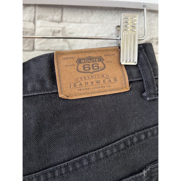 Vintage Deadstock Route 66 Denim Jean Size 14 Boys Black Jeans Straight - Picture 4 of 9